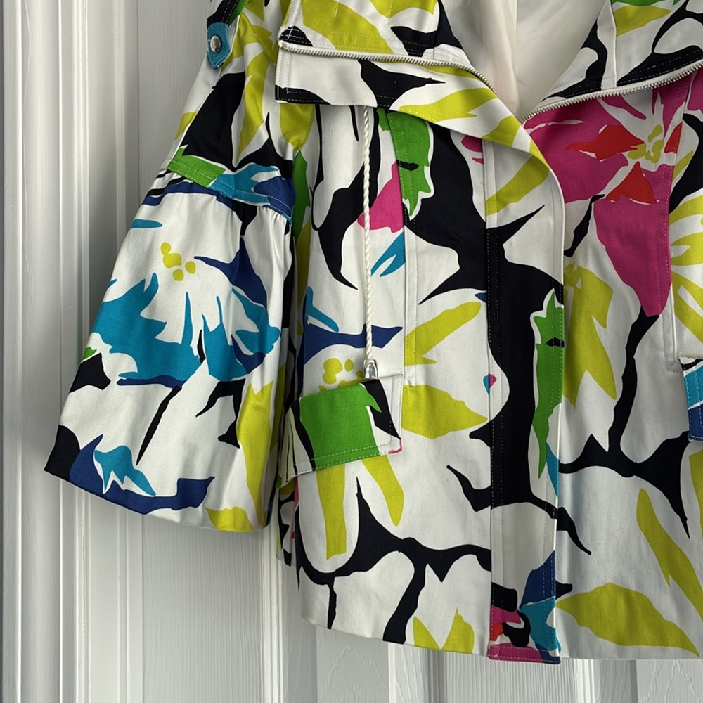 Cache Multicolor Abstract/Floral Print Jacket Size Medium - Picture 6 of 11